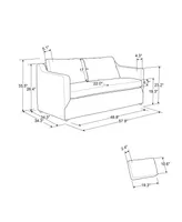 Lifestyle Solutions 58" Polyester Raleigh Loveseat