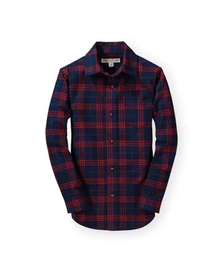 Hope & Henry Boys Organic Brushed Flannel Button Down Shirt