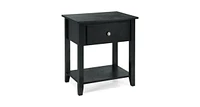 Nightstand with Drawer and Storage Shelf for Bedroom Living Room