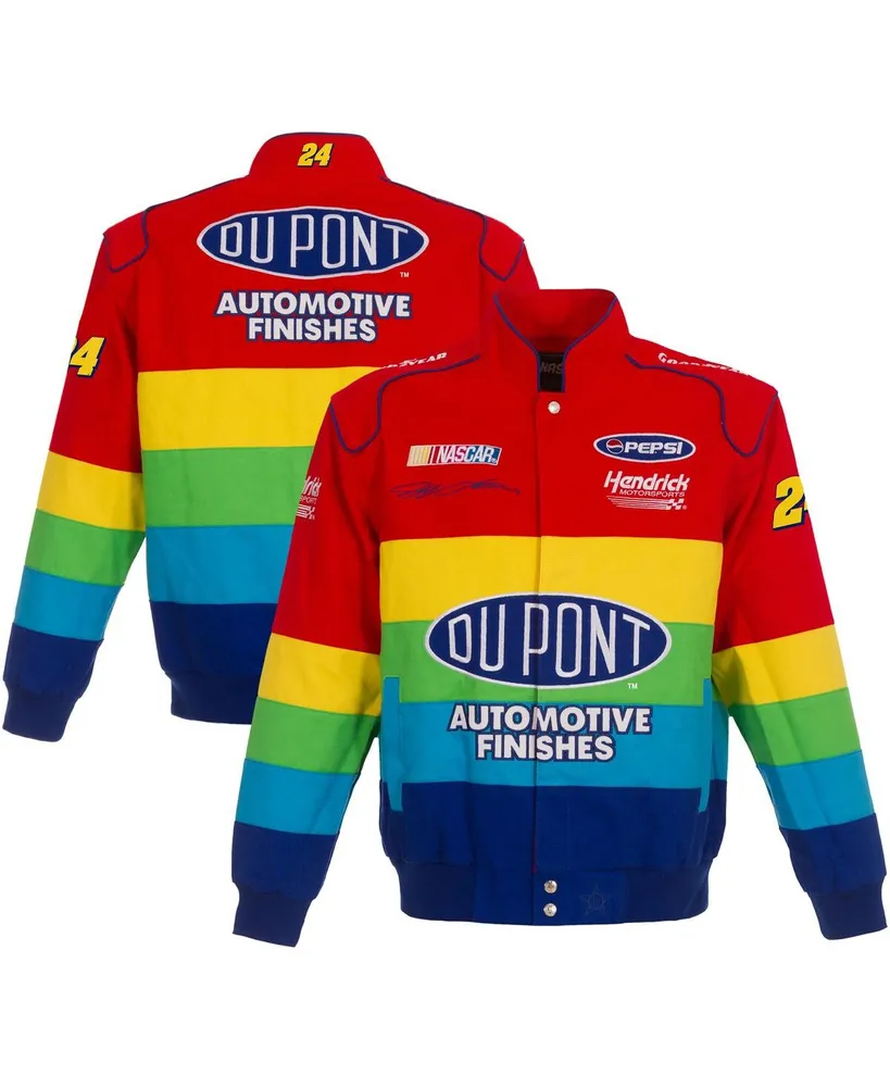 Men's Jh Design Red, Blue Jeff Gordon Twill Uniform Full-Snap Jacket