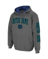 Big Boys Colosseum Charcoal Notre Dame Fighting Irish 2-Hit Team Pullover Hoodie