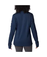 Women's Columbia Navy Michigan Wolverines Park View Omni-Wick Half-Zip Top