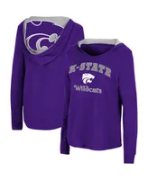 Women's Colosseum Purple Kansas State Wildcats Catalina Hoodie Long Sleeve T-shirt