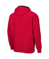 Men's Colosseum Red Nc State Wolfpack Arch & Logo 3.0 Full-Zip Hoodie