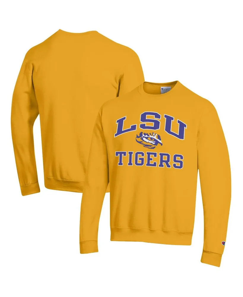 Men's Champion Gold Lsu Tigers High Motor Pullover Sweatshirt