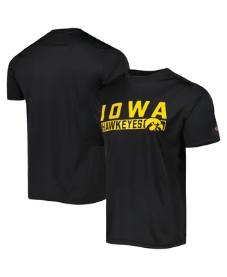 Men's Champion Black Iowa Hawkeyes Impact Knockout T-shirt