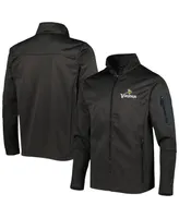 Men's Dunbrooke Heather Black Minnesota Vikings Freestyle Coated Tech Fleece Full-Zip Jacket