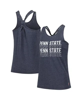 Women's League Collegiate Wear Navy Penn State Nittany Lions Stacked Name Racerback Tank Top