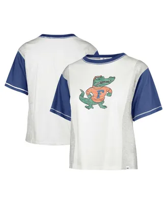 Women's '47 Brand White Distressed Florida Gators Vault Premier Tilda T-shirt