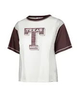 Women's '47 Brand White Distressed Texas A&M Aggies Vault Premier Tilda T-shirt