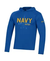 Men's Under Armour Royal Navy Midshipmen Blue Angels Performance Raglan Hoodie T-shirt