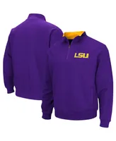 Men's Colosseum Lsu Tigers Tortugas Logo Quarter-Zip Pullover Jacket