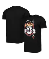 Men's and Women's Stadium Essentials Black Las Vegas Aces Crest T-shirt