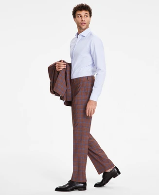 Tayion Collection Men's Classic-Fit Plaid Suit Pants