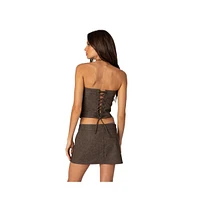 Women's Ziva Lace Up Corset Top