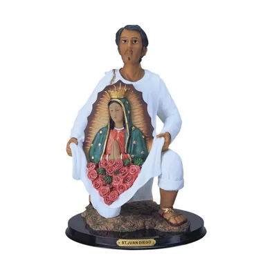 Fc Design 13"H Saint Juan Diego Kneeling with Virgen of Guadalupe Statue Holy Figurine Religious Decoration Home Decor Perfect Gift for House Warming,