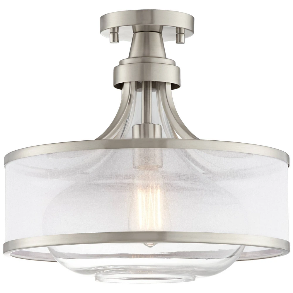 Possini Euro Design Layne Modern Ceiling Light Semi Flush