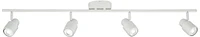 Pro Track Melson 4-Head 6.5W Led Ceiling Track Light Fixture Kit Spot-Light GU10 Dimmable Adjustable White Modern Transitional Kitchen Bathroom Living