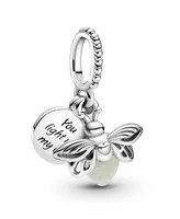 Pandora Sterling Silver Glow-in-the-Dark Firefly Dangle Charm