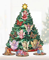 Designocracy Fairies and Butterflies-Themed Collectible Tabletop Christmas Tree by G.DeBrekht