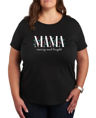 Air Waves Trendy Plus Mama Merry and Bright Graphic T-shirt