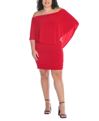24seven Comfort Apparel Plus Size Bodycon Mini Dress