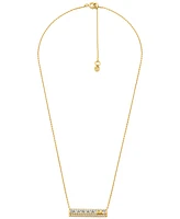 Michael Kors Tapered Baguette Bar Pendant and Earrings Gift Set