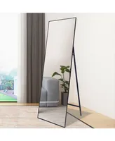 Simplie Fun Full Length Mirror Standing 65"X22" For Bedroom With Aluminum Frame