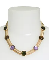 Robert Lee Morris Soho Faux Stone Gem Collar Necklace