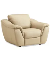 Closeout! Jennard 47" Leather Arm Chair, Created for Macy's