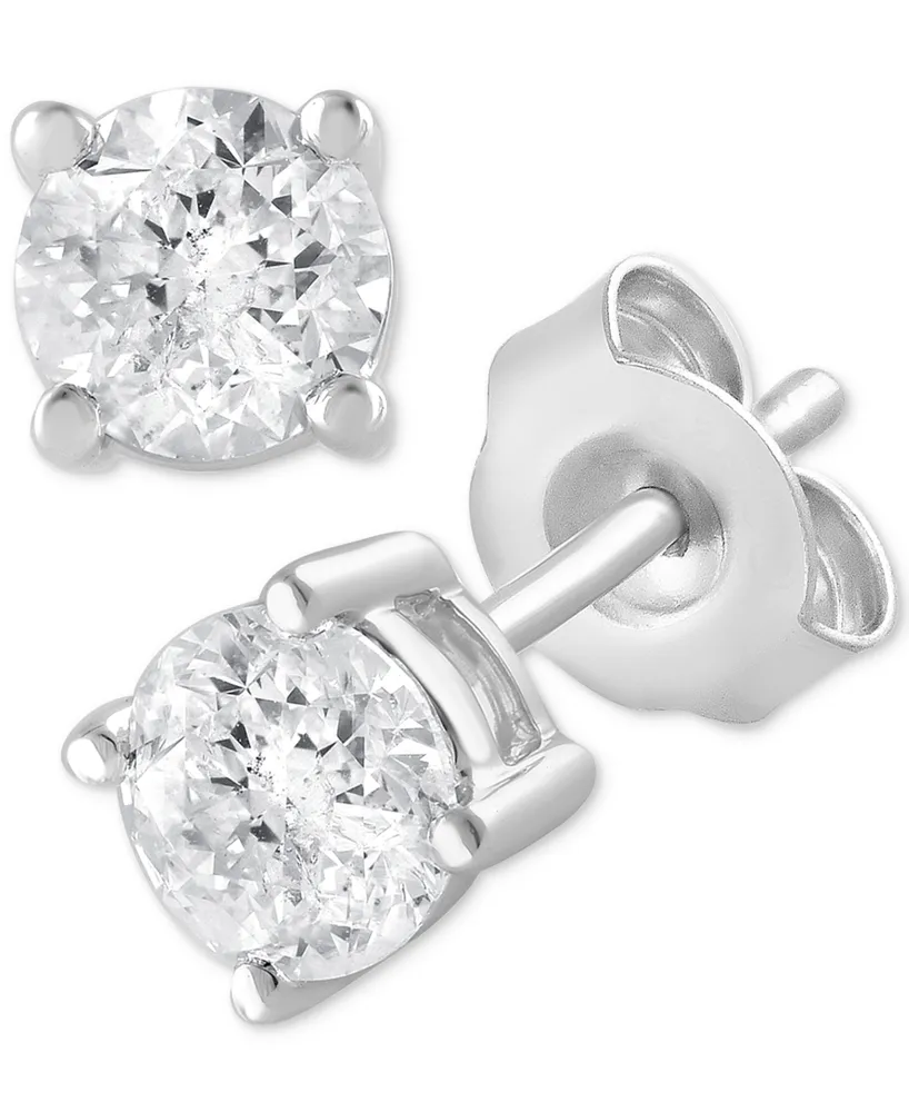 Forever Grown Diamonds Lab Grown Diamond Stud Earrings (1 ct. t.w.) in Sterling Silver