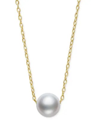 Belle de Mer Cultured Freshwater Pearl (7mm) Slide Pendant Necklace, 16" + 2" extender