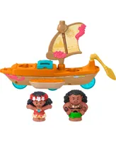 Fisher Price Little People Disney Princess Moana Toys, Moana Maui's Canoe, Toddler Toys - Multi