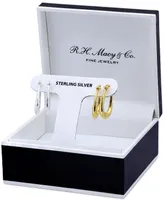 Giani Bernini 2-Pc. Set Polished Oval Hoop Earrings in Sterling Silver & 18k Gold-Plate, Created for Macy's - Two