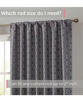 Hlc.me Franklin Moroccan 100% Complete Blackout Thermal Insulated Energy Savings Heat/Cold Blocking Back Tab Rod Pocket Curtain Drapery for Bedroom