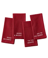 Elrene Joyful Sentiment Embroidered Napkins, Set of 4, 17" x