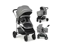 2-in-1 Convertible Baby Stroller with Reversible Seat