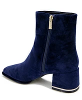 Kenneth Cole New York Women's Edie Square Toe Block Heel Bootie - Navy