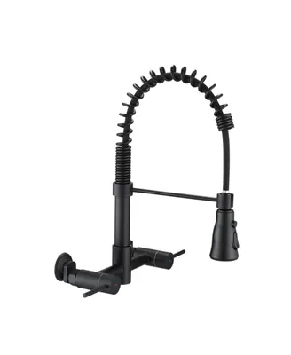 Streamdale Furniture 3 Functions Wall Mounted Bridge Kitchen Faucet