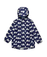 Boys Toddler, Child Navy Peak to Recycled Waterproof Raincoat