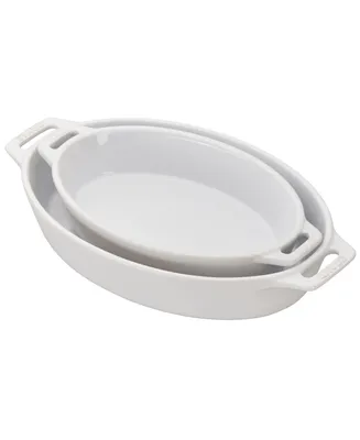 Staub Ceramic 2 Piece Oval Baking Dish Set