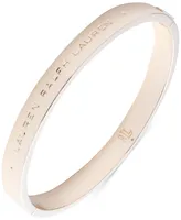Lauren Ralph Lauren Gold-Tone Logo Bangle Bracelet