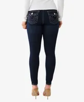 True Religion Women's Halle Big T Flap Skinny Jeans