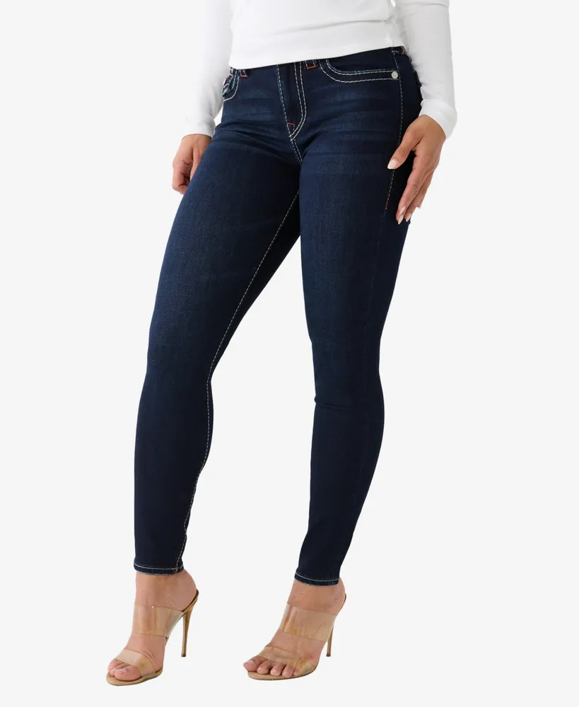 True Religion Women's Halle Big T Flap Skinny Jeans