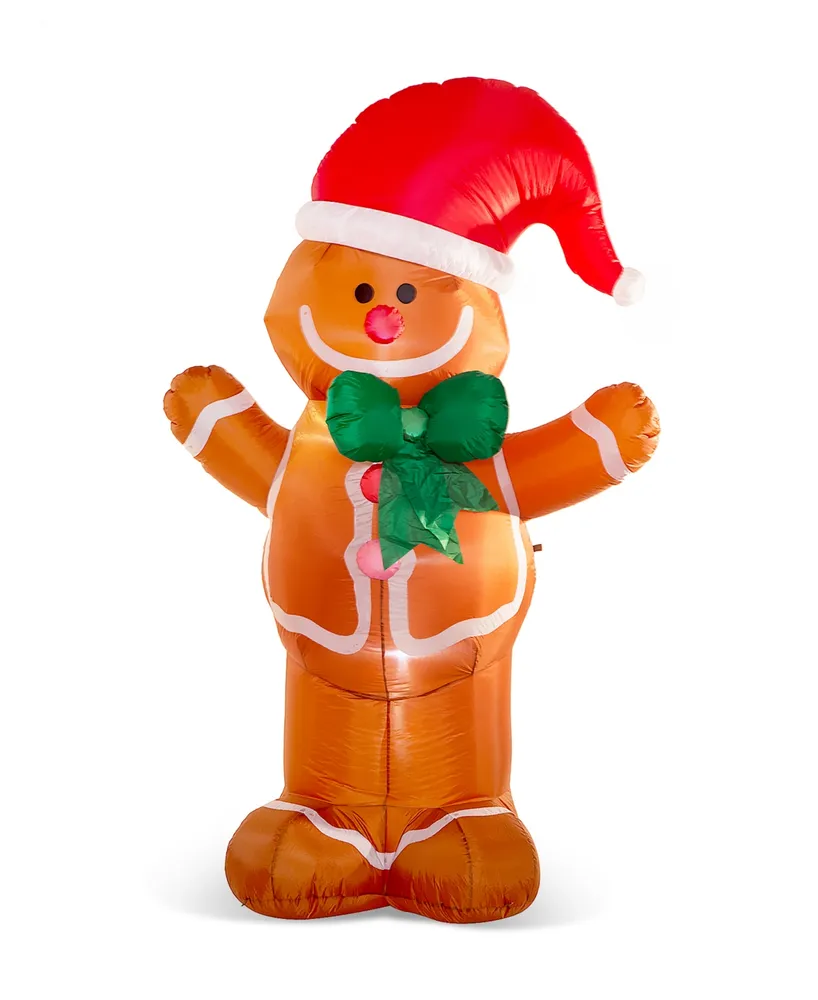 Glitzhome 8' Lighted Inflatable Gingerbread Man Decor