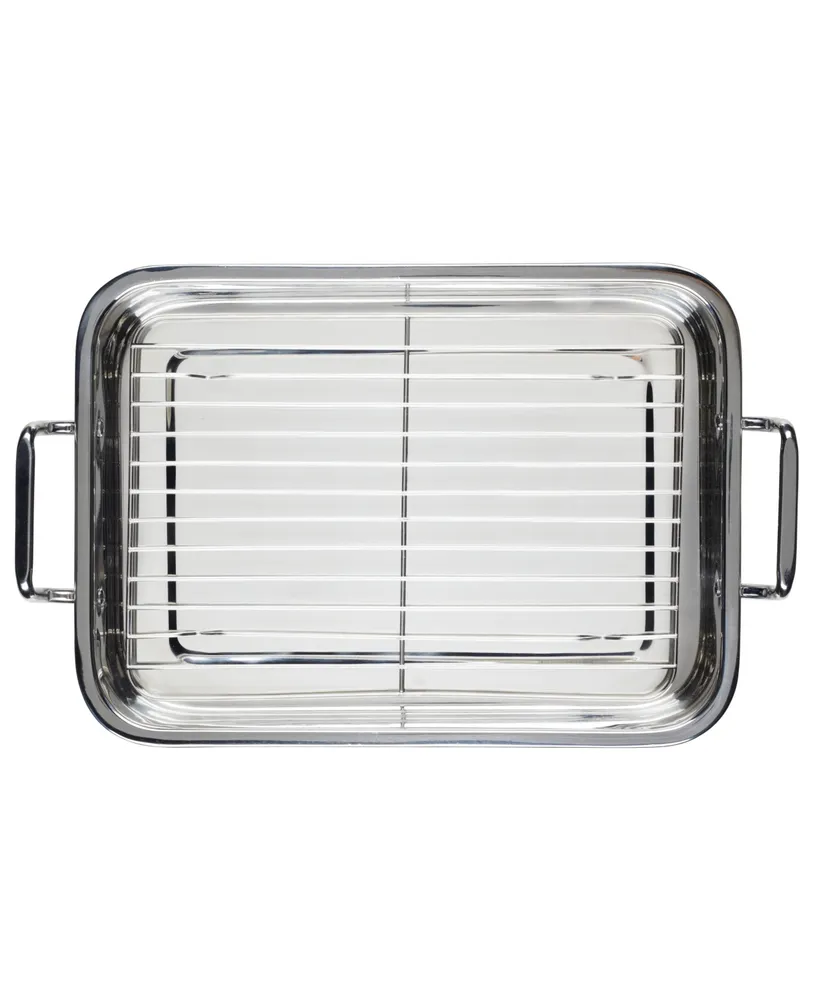 Farberware Classic Series Stainless Steel 17" x 12.25" Roaster with Rack
