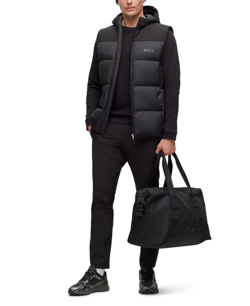 Boss by Hugo Men's Water-Repellent Hooded Gilet Jacket