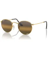 Ray-Ban Men's Round Metal Chromance Polarized Sunglasses, Mirror Gradient RB3447