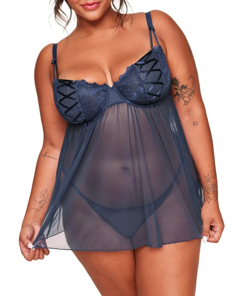 Adore Me Ismelka Women's Plus-Size Unlined Babydoll Lingerie