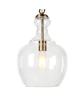 Hudson & Canal Verona 11" Glass Shade Wide Pendant